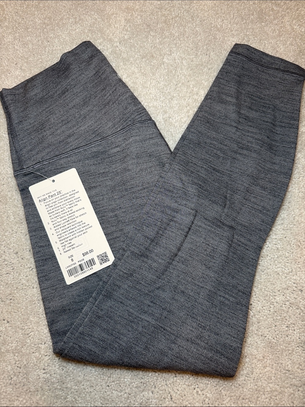 lululemon athletica align Heather Charcoal High-Rise Leggings